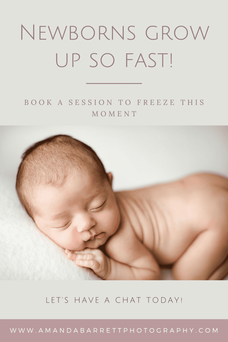 At what age should newborn photos be taken?