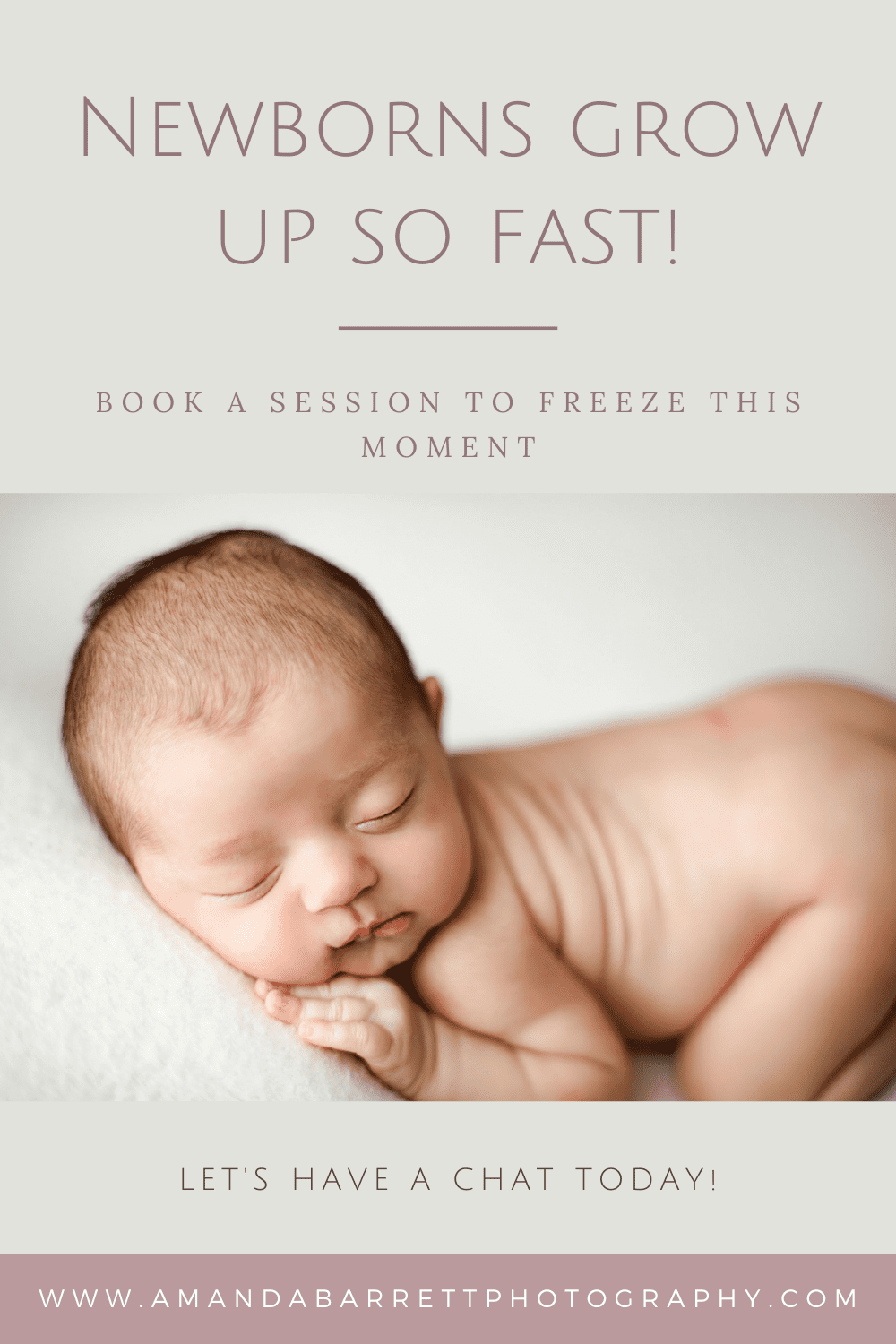 newborns grow up too fast, photo of newborn in sleepy pose