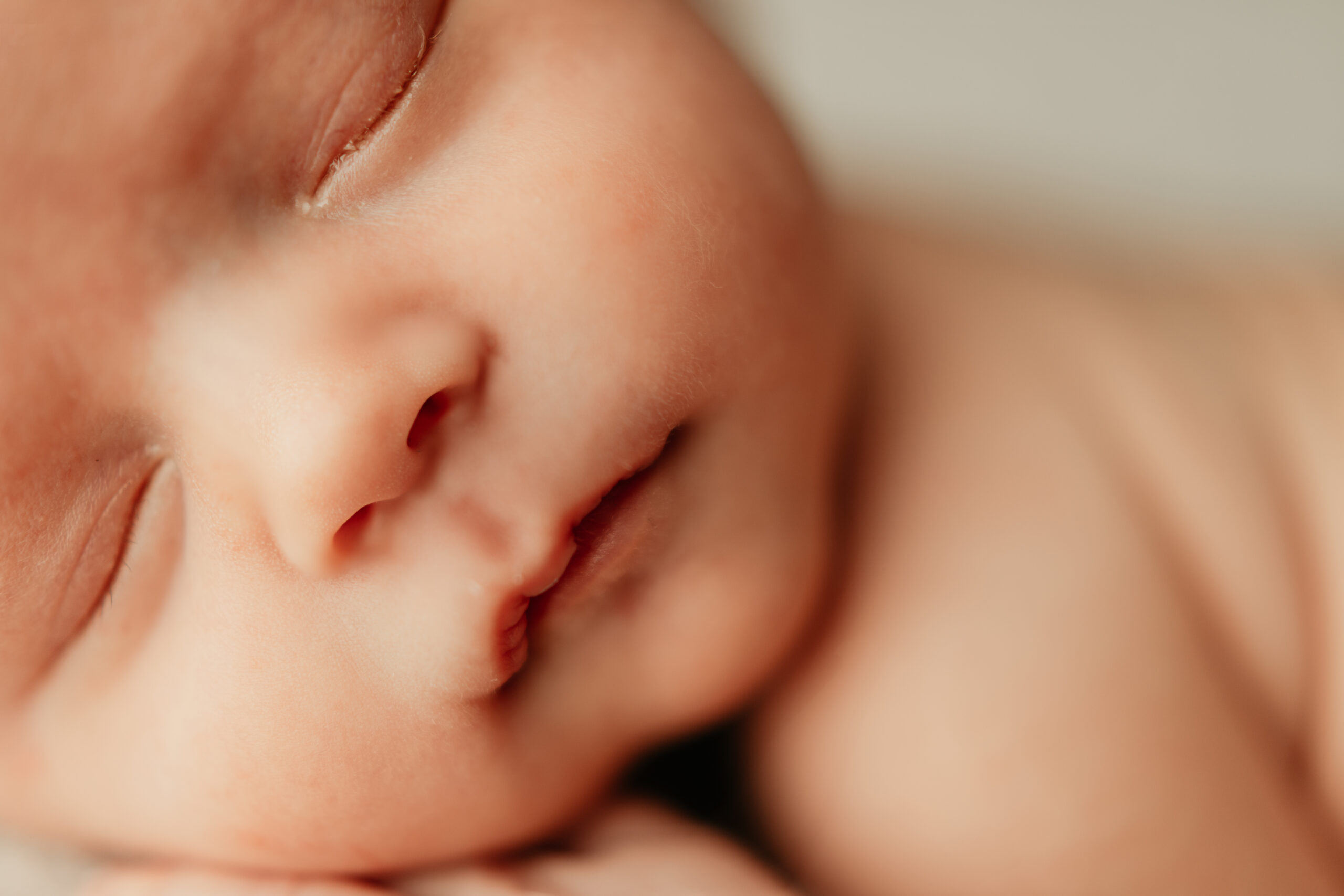 details of a newborn baby's lips and face Nashville lactation consultant